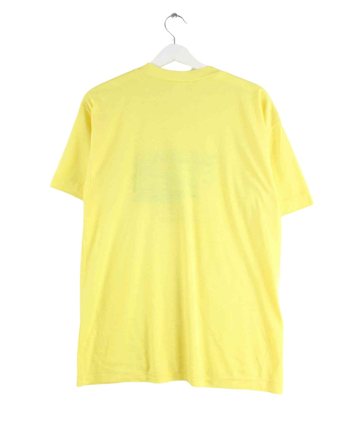 Vintage 80s Virgin Islands Print Single Stitched T-Shirt Gelb M (back image)