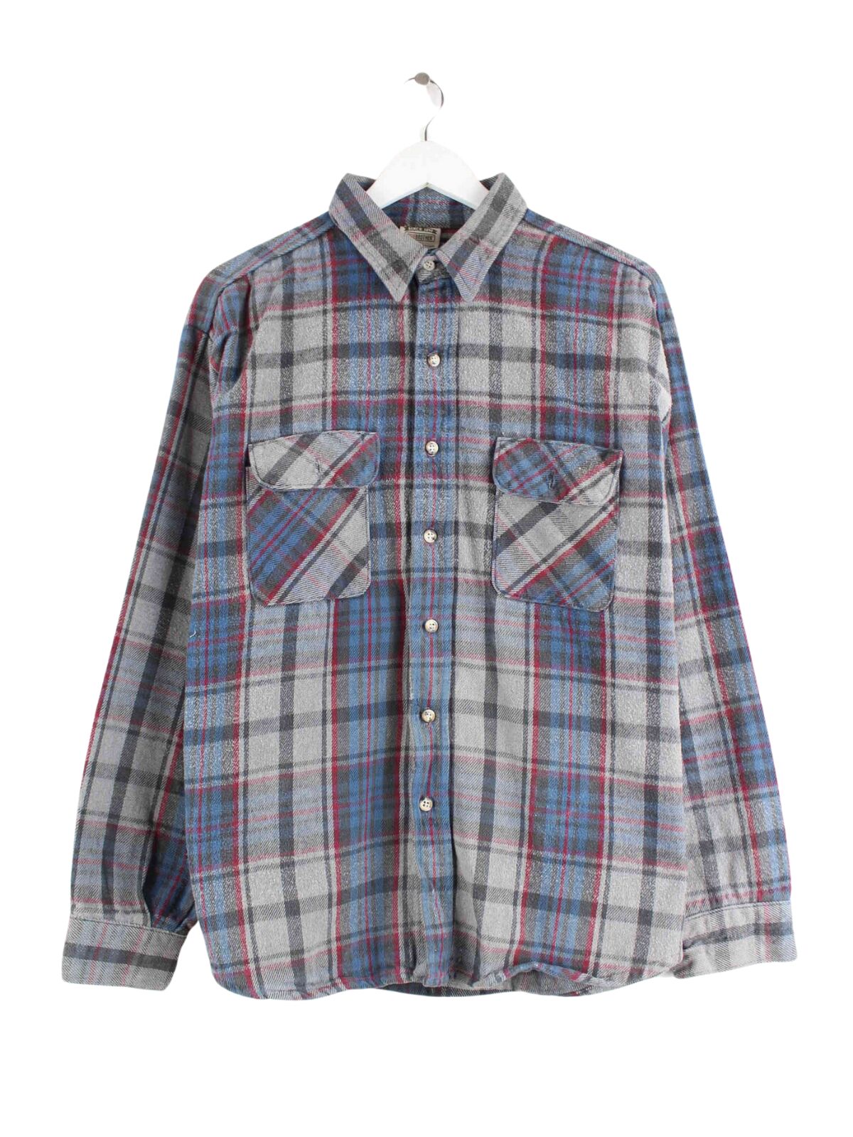 Vintage 00s Flanell Hemd Grau XL (front image)