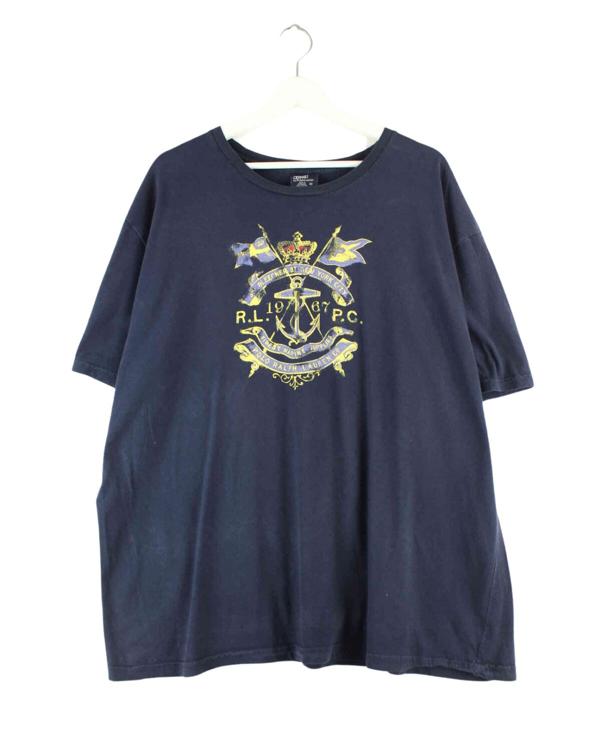 Ralph Lauren 00s Print T-Shirt Blau XL (front image)