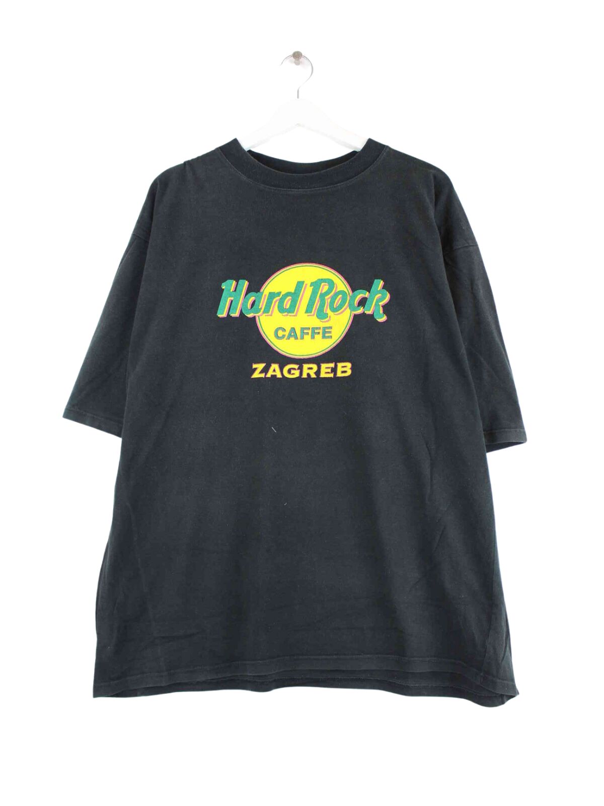 Hard Rock Cafe 90s Zagreb Print T-Shirt Schwarz XL (front image)