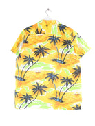 Vintage y2k Hawaii Kurzarm Hemd Gelb XL (back image)