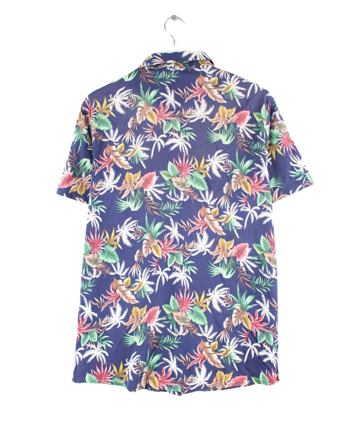 Vintage Hawaii Kurzarm Hemd Blau L (back image)