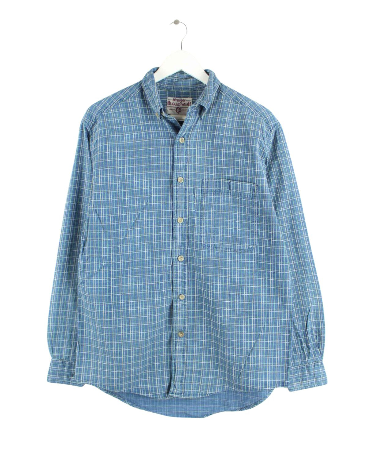 Wrangler 90s Vintage Rugged Wear Hemd Blau L (front image)