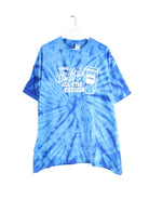 Vintage Print Tie Dye T-Shirt Blau XXL (front image)