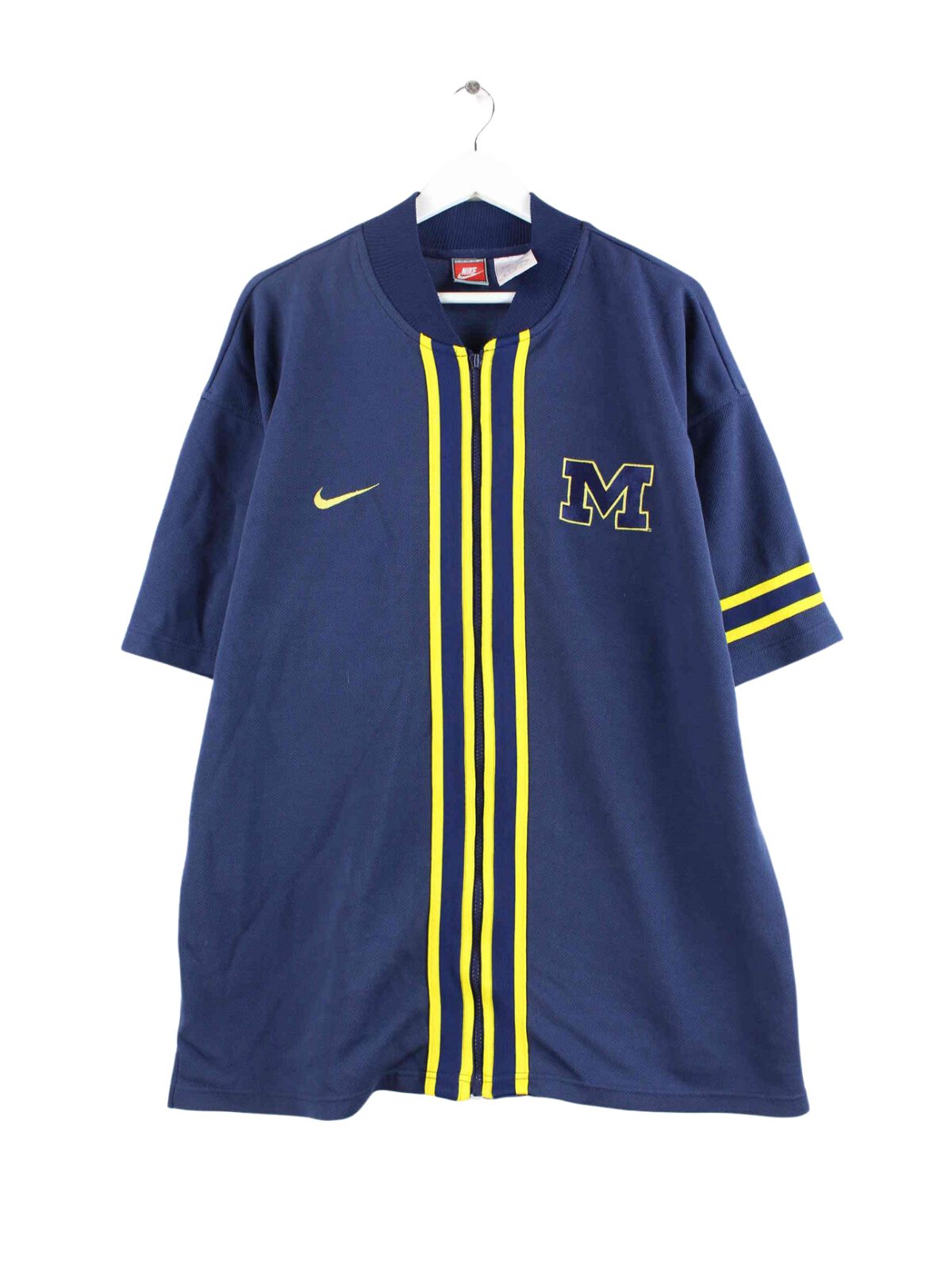 Nike 90s Vintage Michigan Zip Jersey Blue XL – Peeces