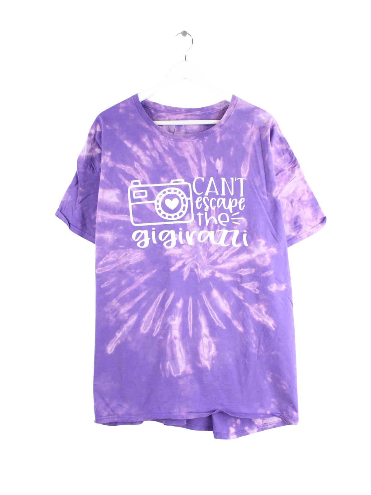 Vintage Print Tie Dye T-Shirt Lila 3XL (front image)