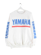 Vintage 90s Yamaha Print Sweater Weiß M (front image)