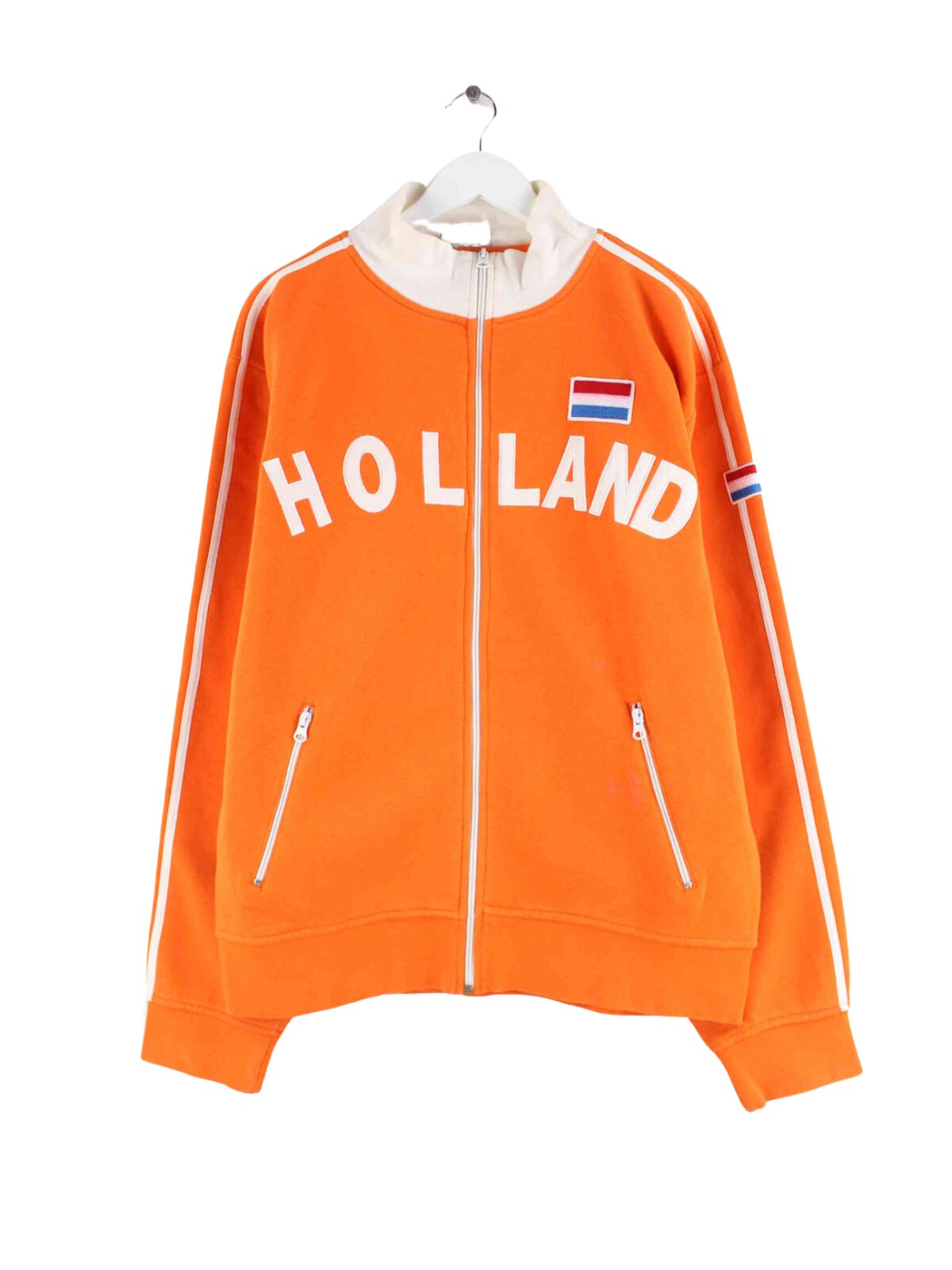 Vintage Holland Embroidered Sweatjacke Orange XXL (front image)