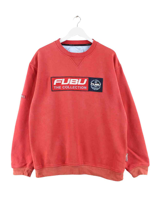 Fubu 90s Embroidered Sweater Rot L