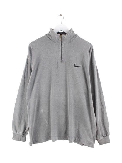 Nike 90s Half Zip Sweater Gray L