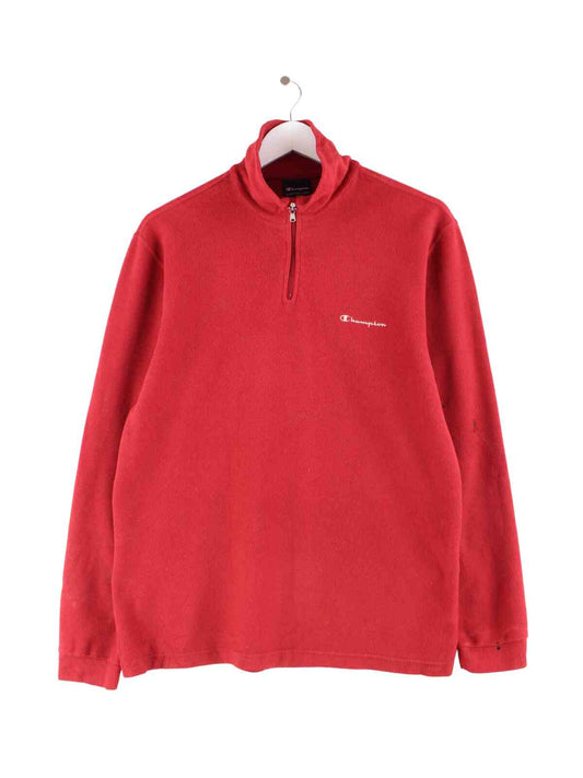 Champion Half Zip Fleece Sweater Rot M
