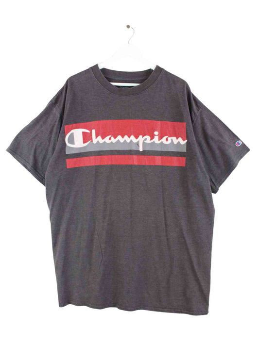 Champion Print T-Shirt Grau 3XL