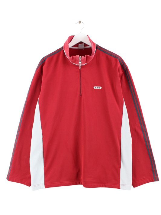 Fila Half Zip Sweater Rot XL