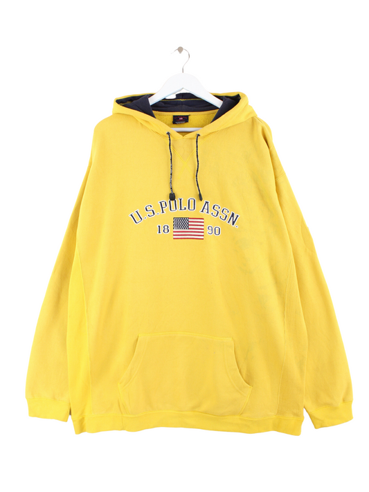 U.S. Polo ASSN. Embroidered Hoodie Gelb 3XL