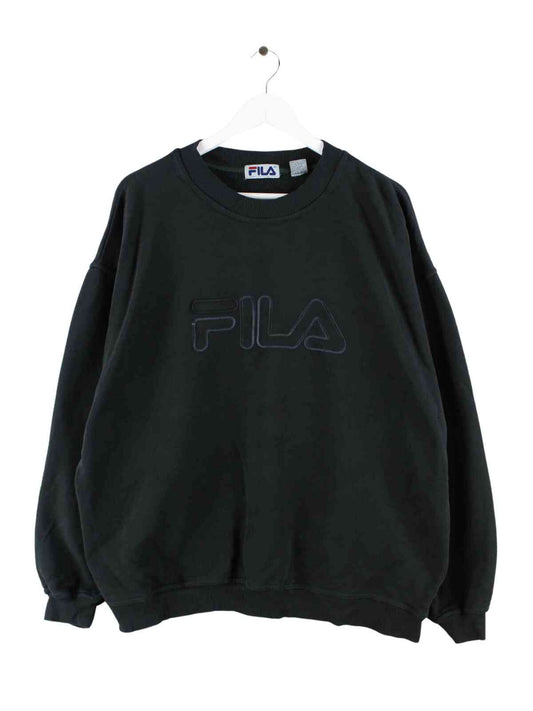 Fila Embroidered Sweater Schwarz XL