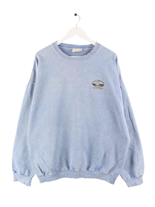 Hanes 90s Used Look Sweater Blau XL