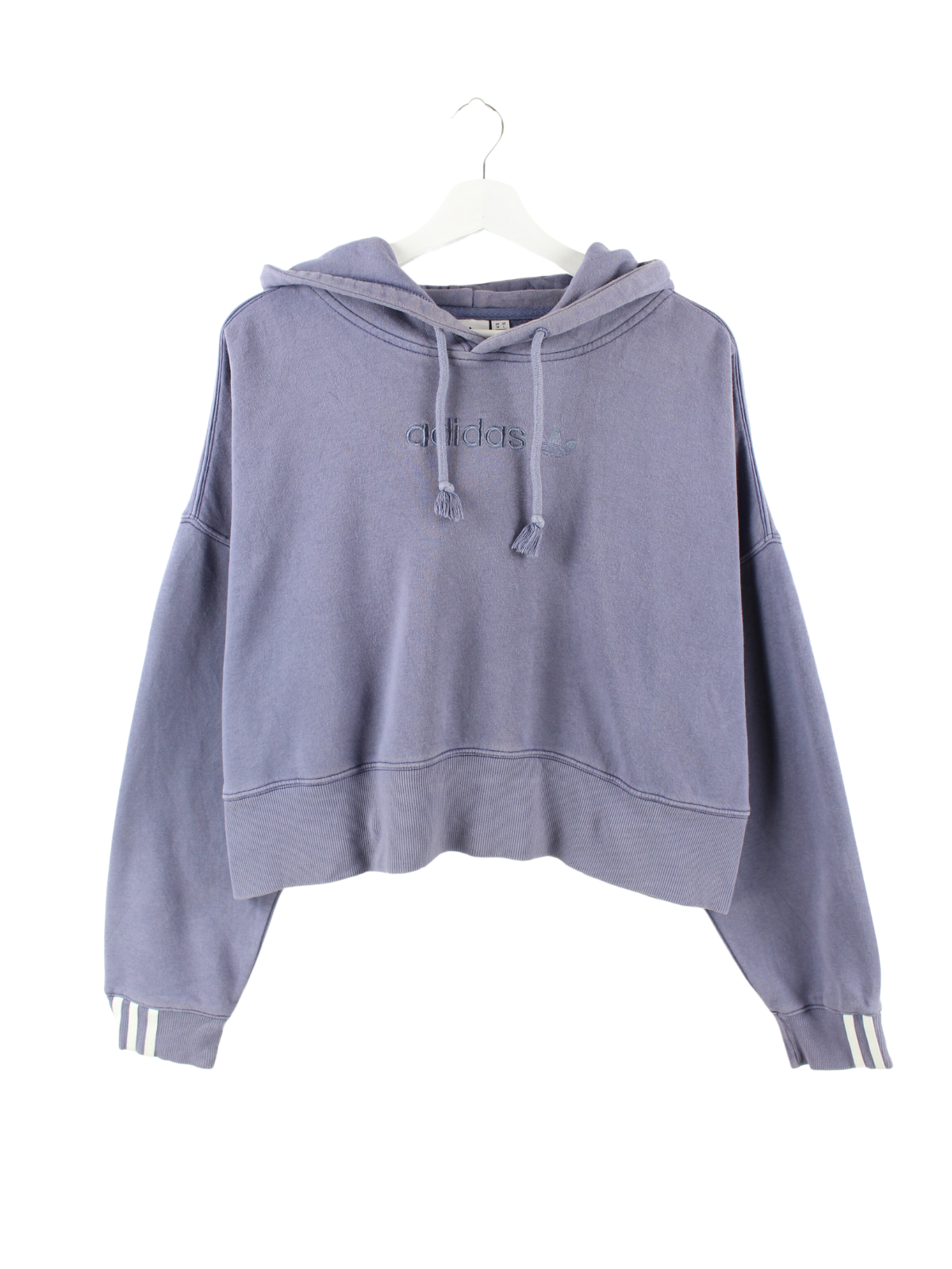 Adidas Damen Crop Hoodie Lila XL Peeces
