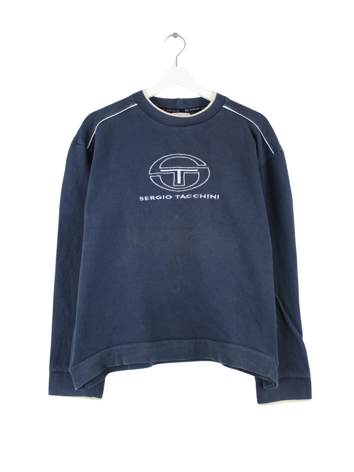 Sergio Tacchini 90s Vintage Embroidered Sweater Blue S – Peeces