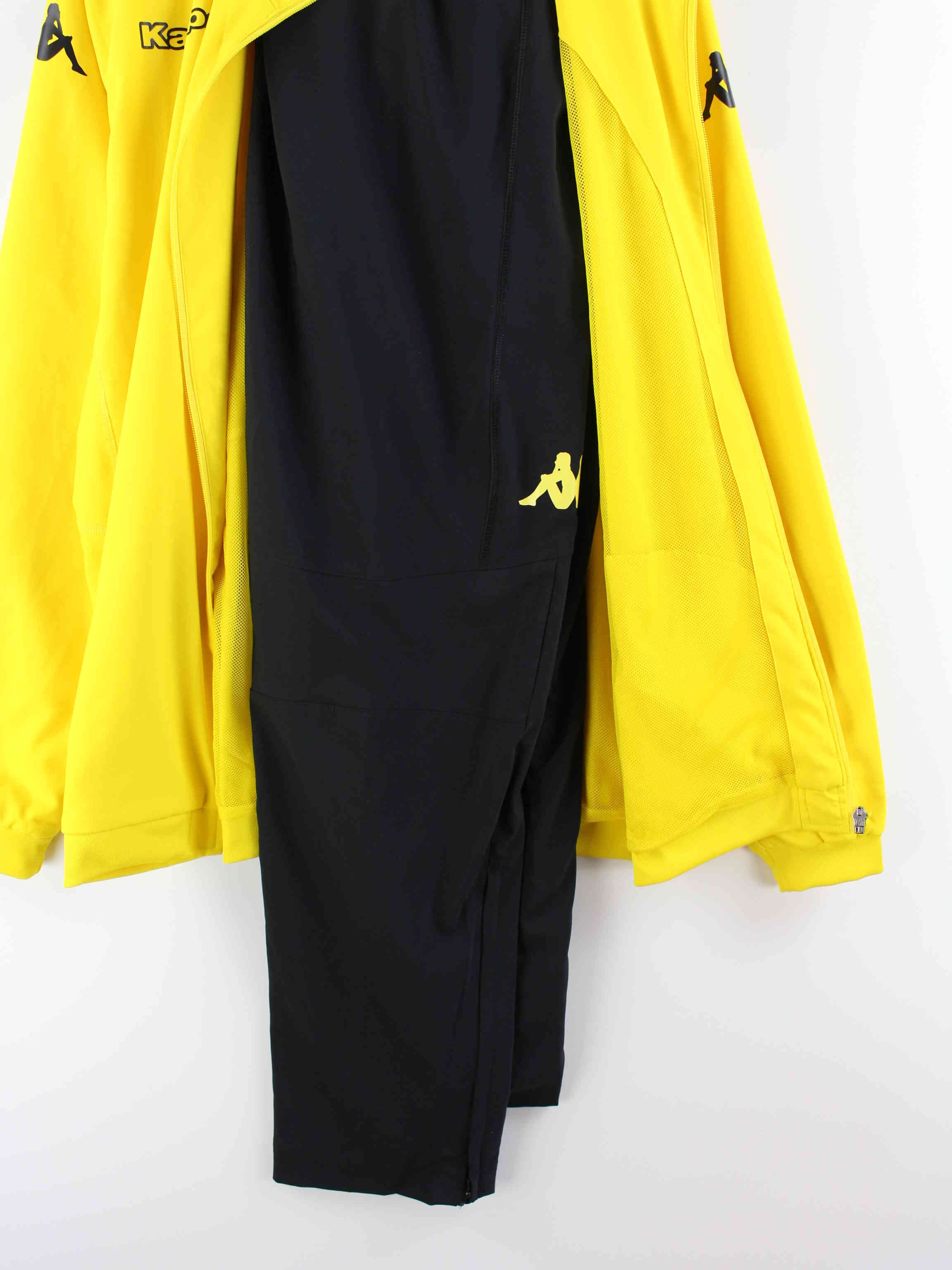 Kappa black and yellow 2024 tracksuit