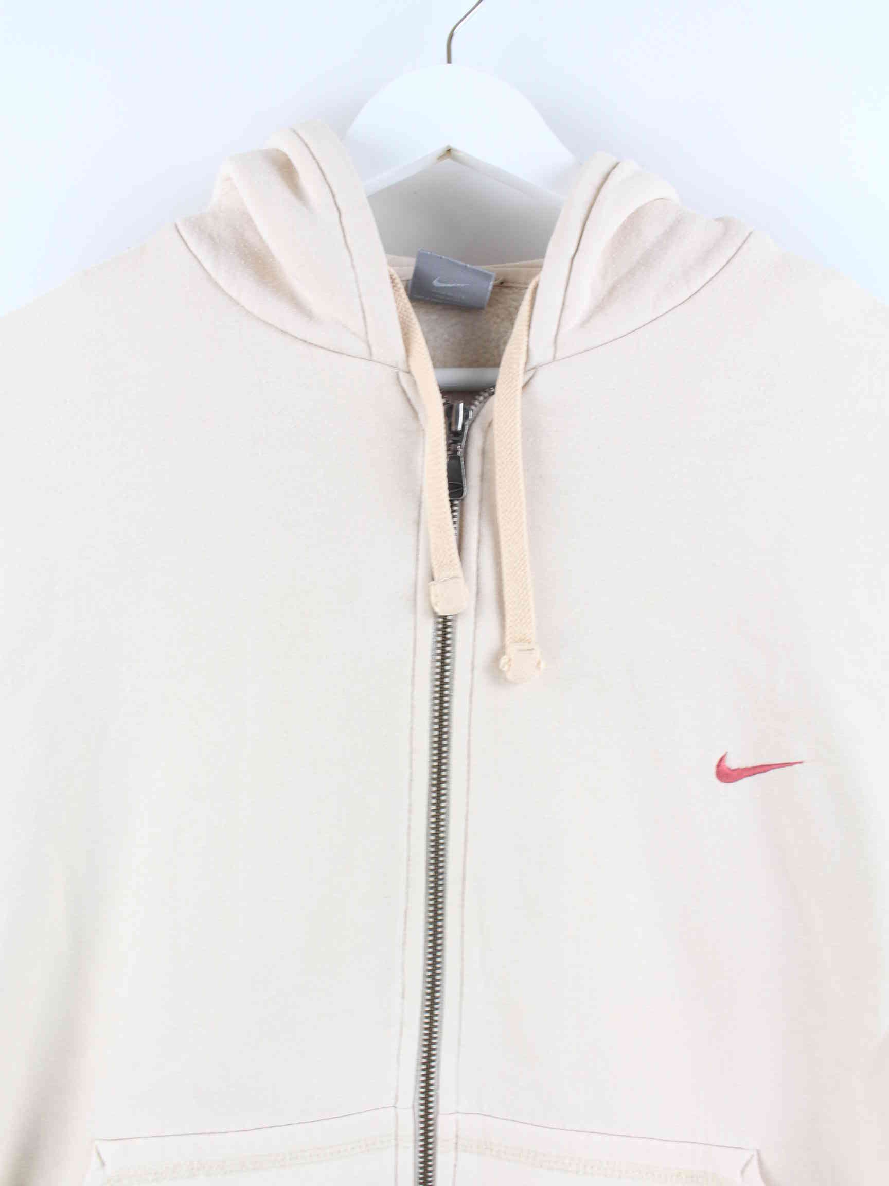beige nike zip hoodie