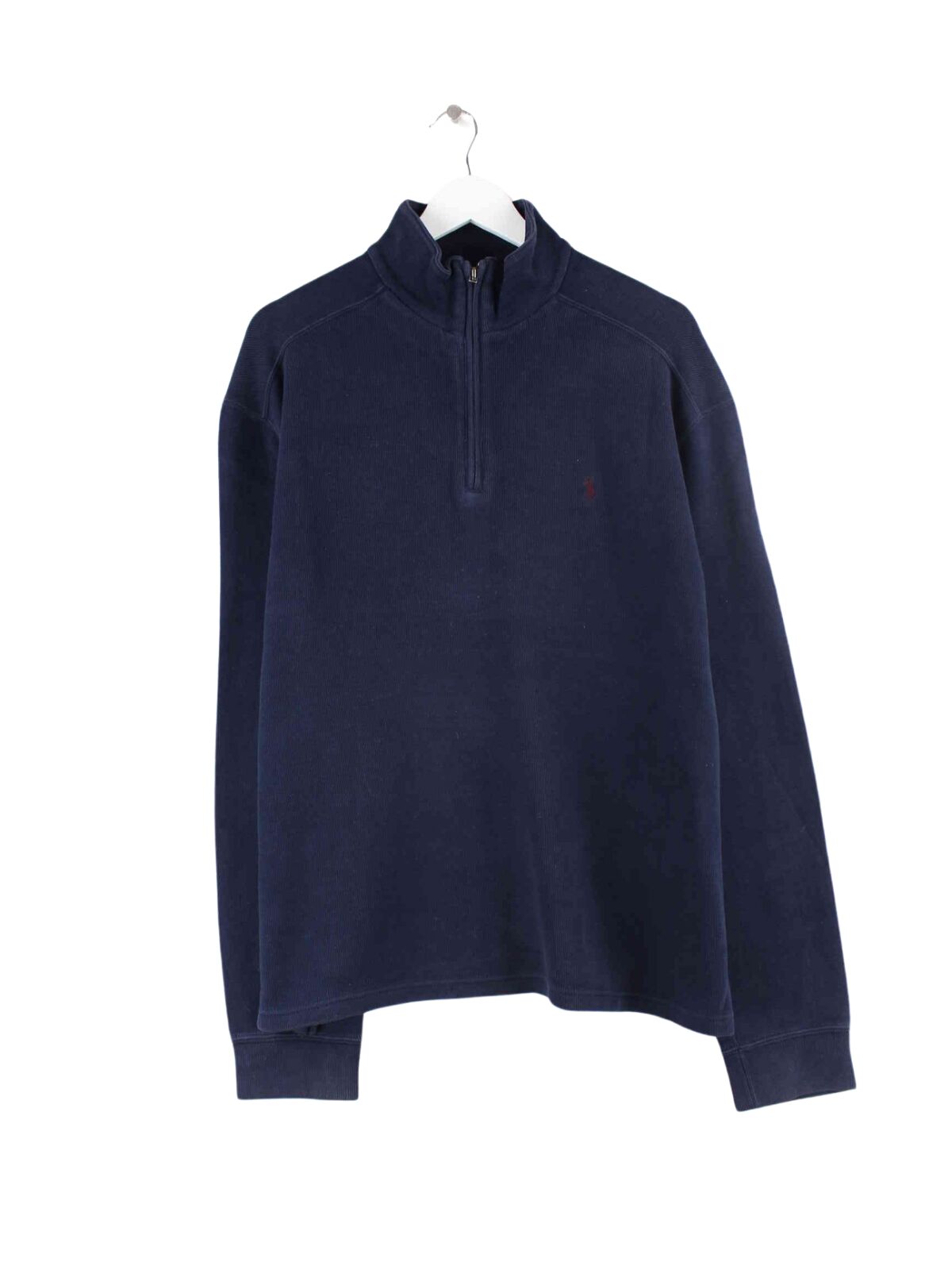 Ralph Lauren 90s Vintage Half Zip Sweater Blau L (front image)