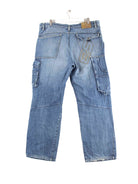 Engelbert Strauss y2k Embroidered Workwear Carpenter Jeans Blau  (back image)