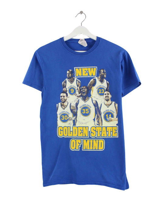Fruit of the Loom y2k Golden State Print T-Shirt Blau XS