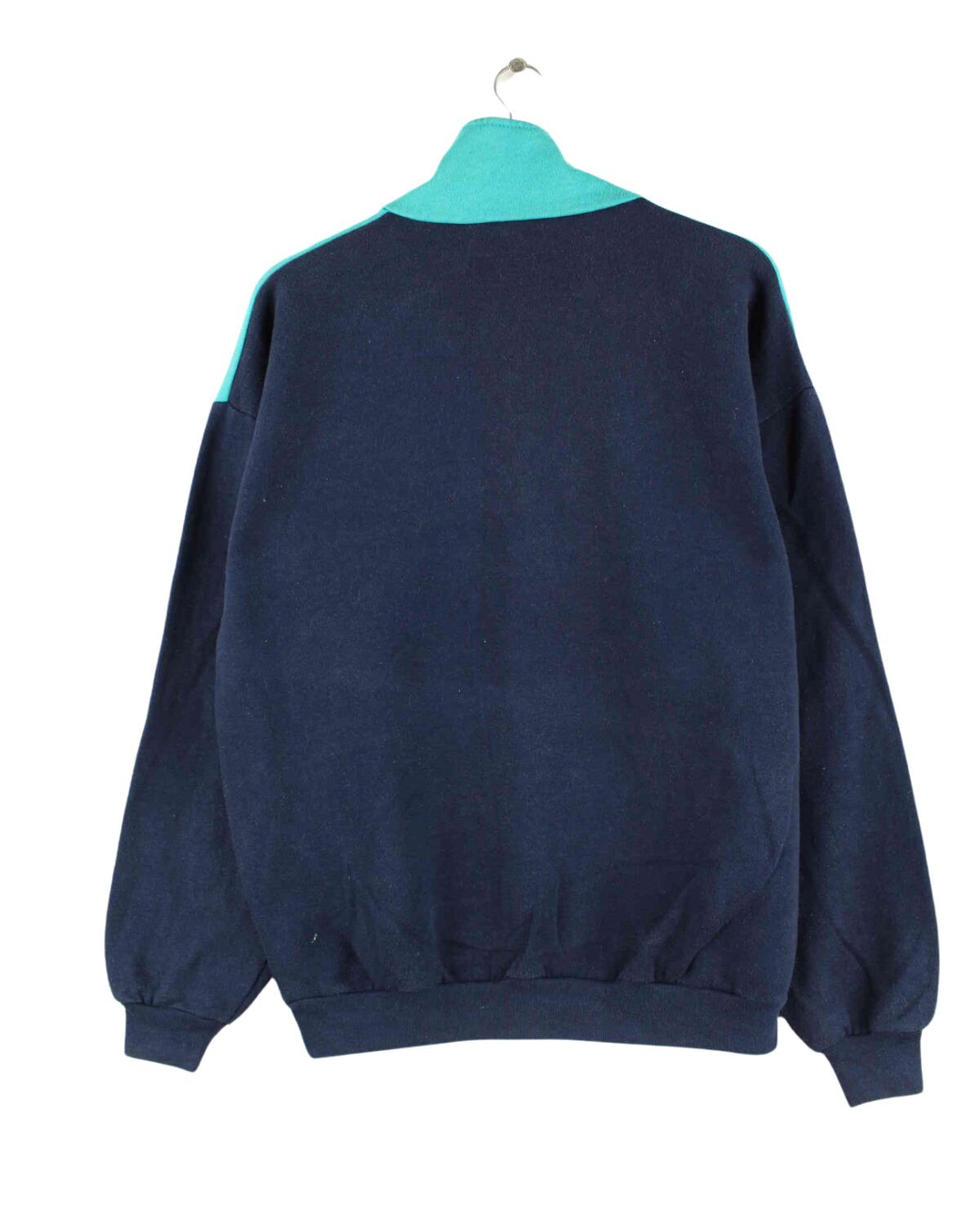 Adidas 80s Vintage Trefoil Print Half Zip Sweater Blau M (back image)