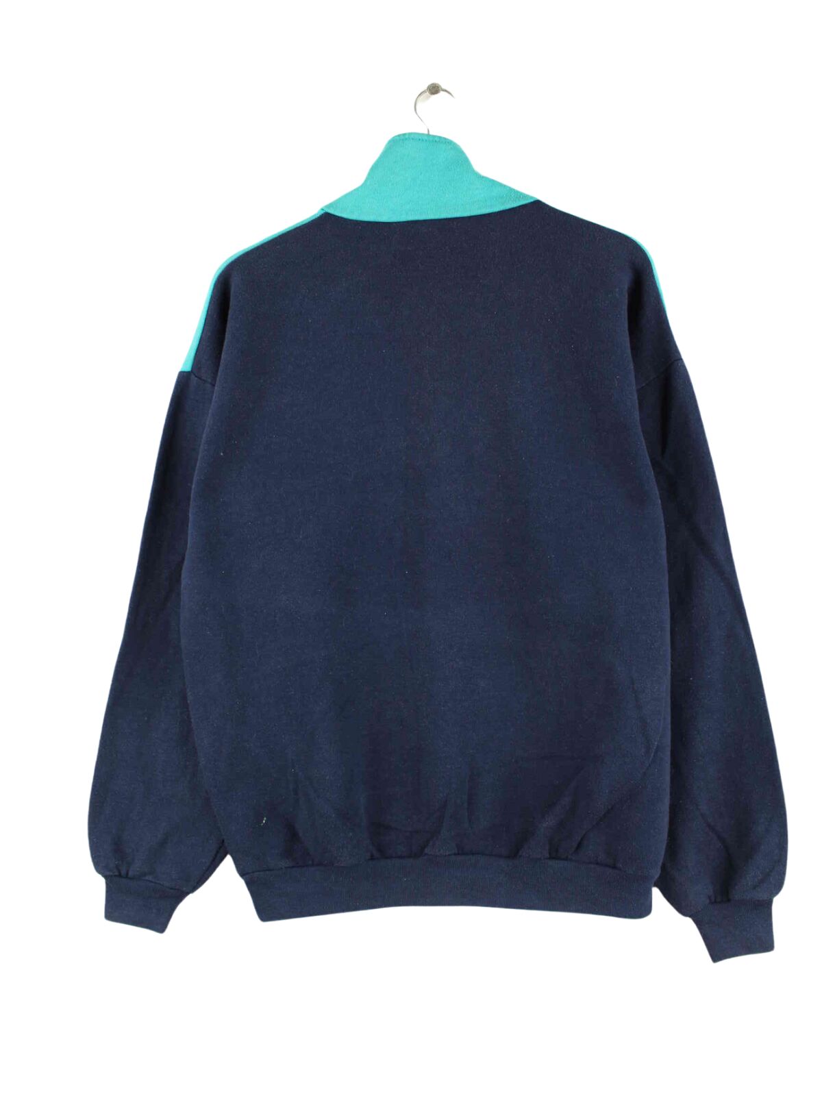 Adidas 80s Vintage Trefoil Print Half Zip Sweater Blau M (back image)