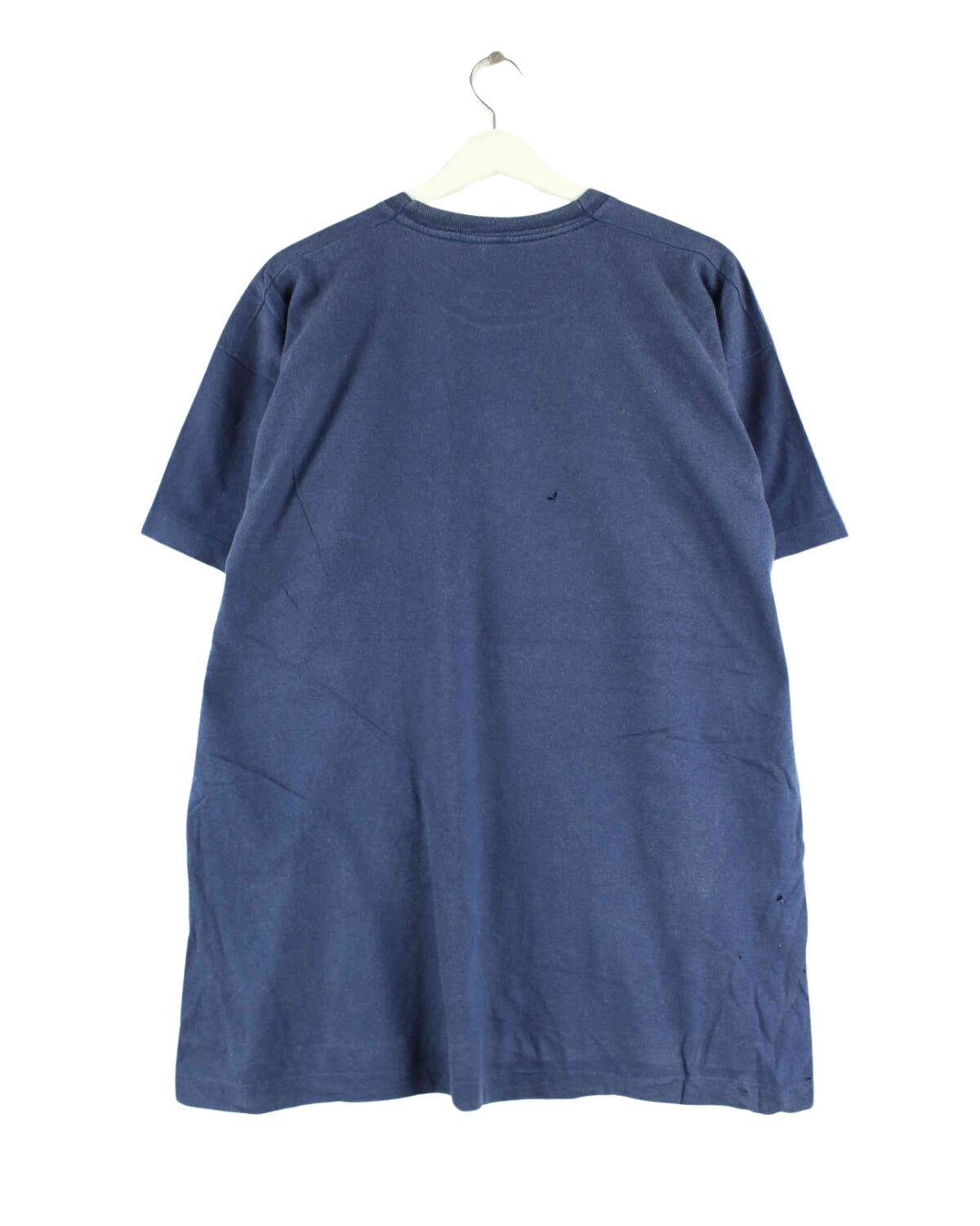 Vintage 90s Vintage Maitre Print T-Shirt Blau XL (back image)