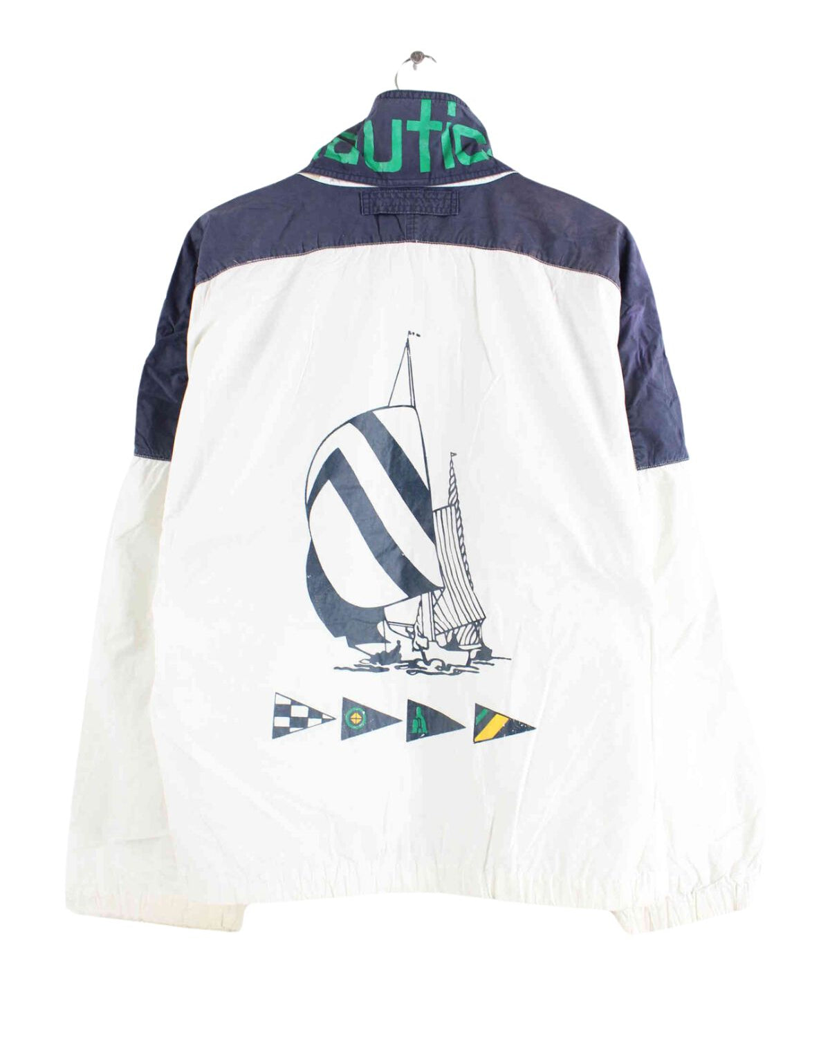 Nautica y2k Sailor Print Jacke Weiß L (back image)