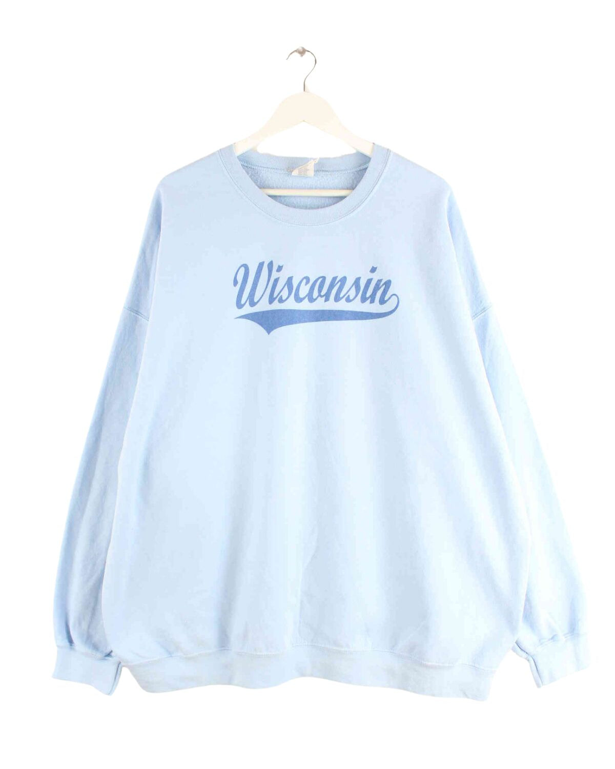 Gildan Wisconsin Print Sweater Blau 3XL (front image)