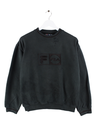 Fila Embroidered Logo Sweater Schwarz S
