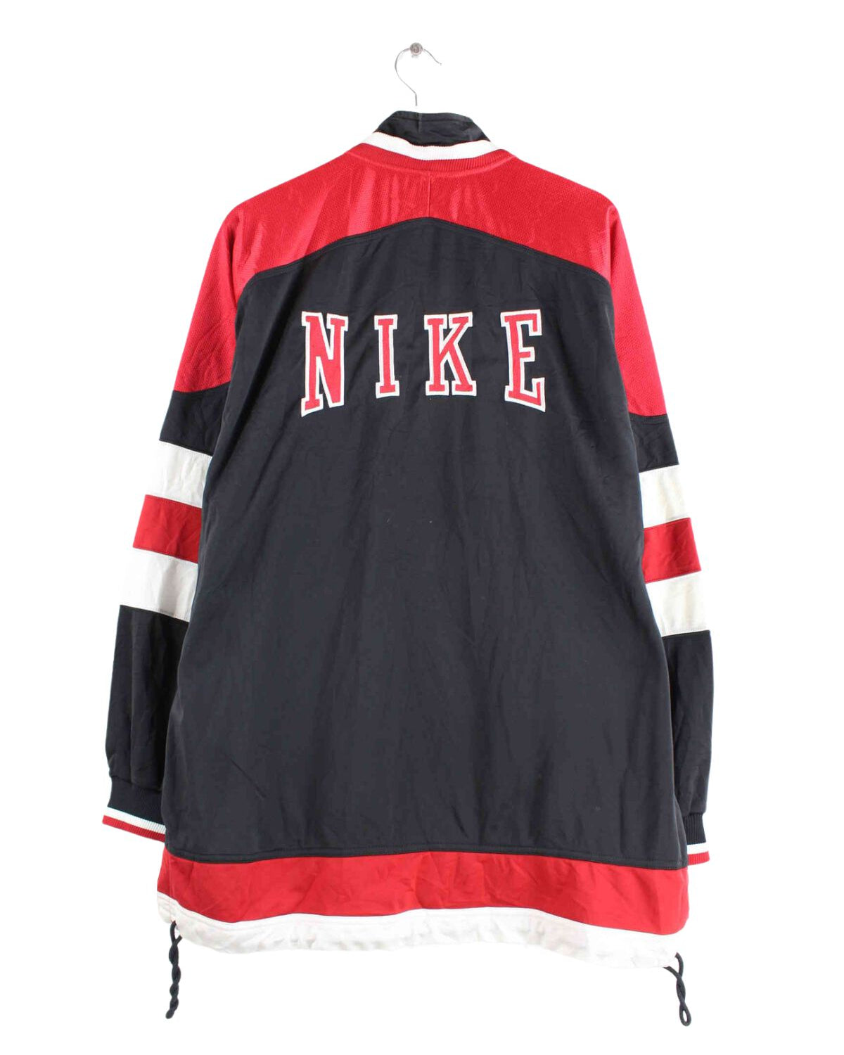 Nike 90s Vintage Embroidered Spellout Trainingsjacke Schwarz L (back image)