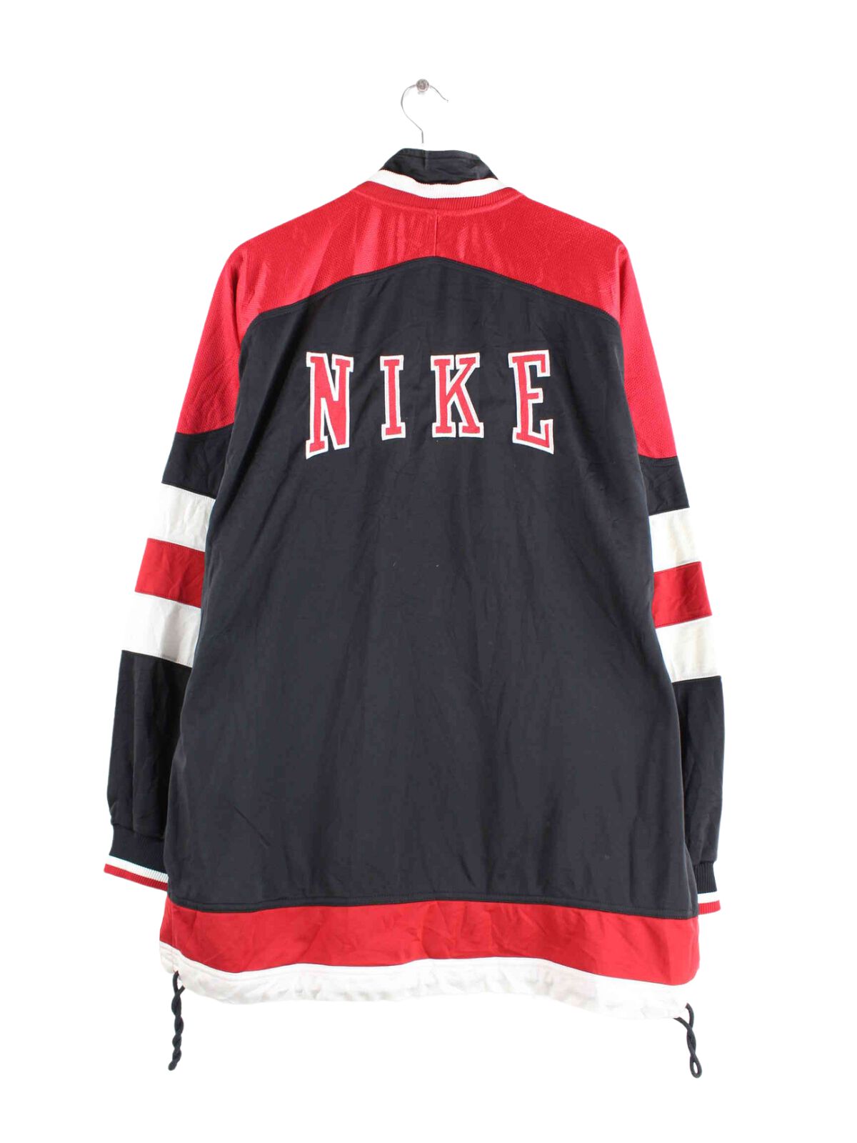 Nike 90s Vintage Embroidered Spellout Trainingsjacke Schwarz L (back image)
