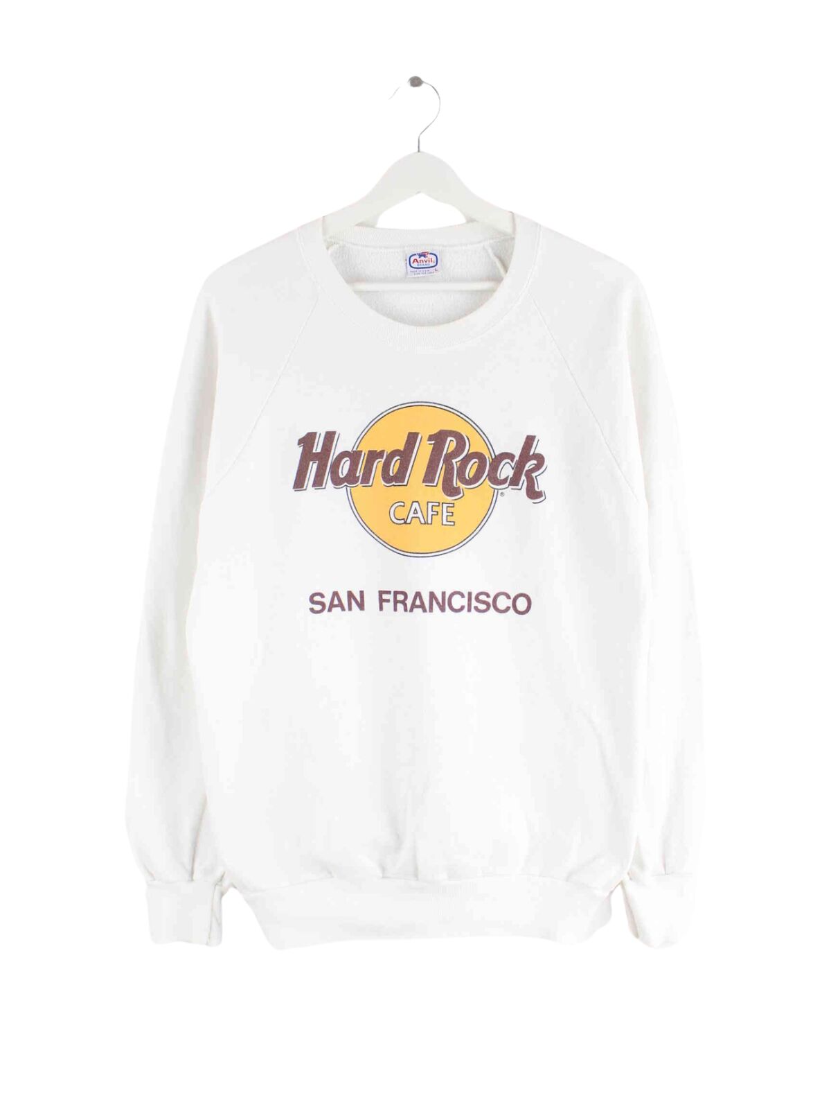 Anvil 80s Vintage Hard Rock Cafe San Francisco Sweater Weiß M (front image)