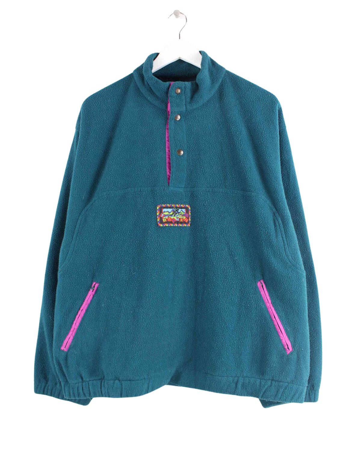 Vintage 90s Fleece Sweater Grün XL (front image)