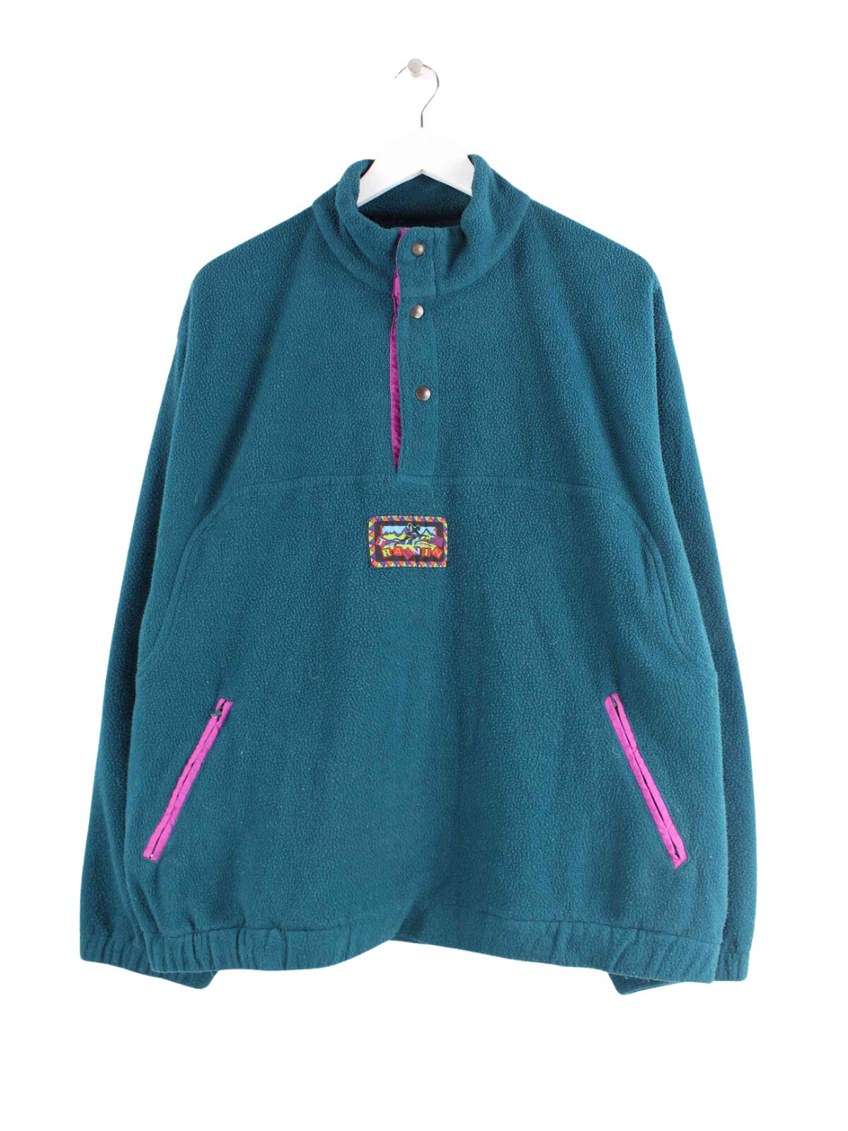 Vintage 90s Fleece Sweater Grün XL (front image)