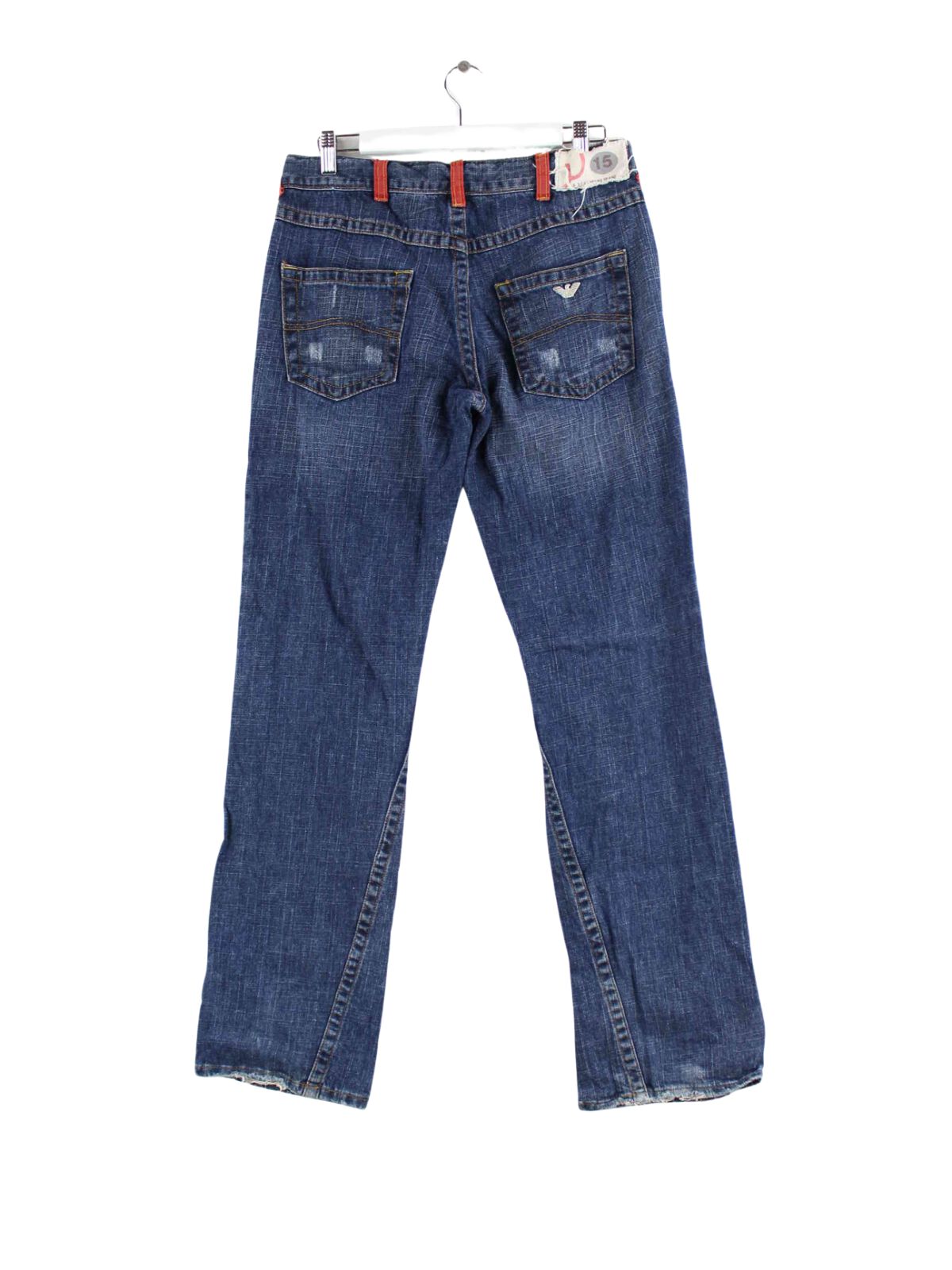 Armani y2k Used Look Jeans Blau W30 L32 (back image)