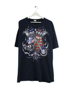 Gildan Ride Free Biker Print T-Shirt Schwarz XXL (front image)