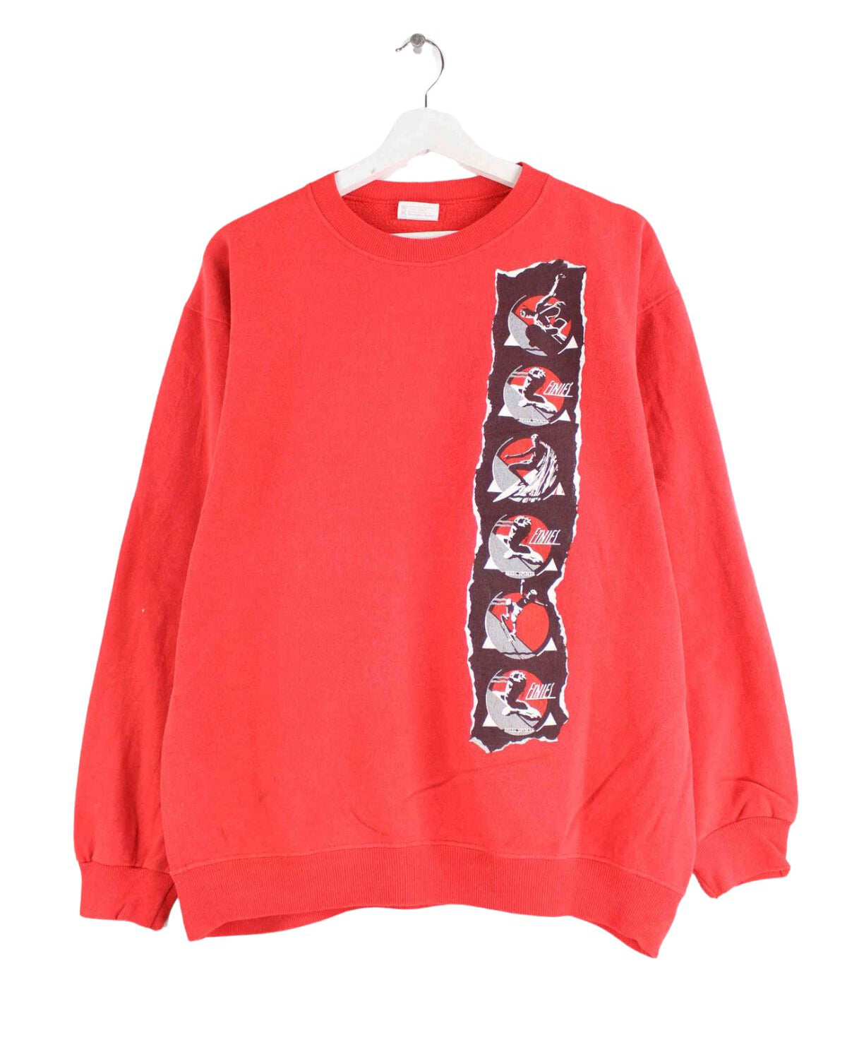 Hanes y2k Surf Print Sweater Rot L (front image)