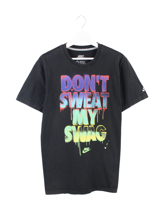 Nike Graffiti Print T-Shirt Schwarz M