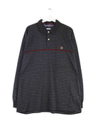 Tommy Hilfiger 00s Striped Langarm Polo Schwarz XXL (front image)