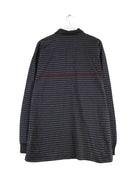 Tommy Hilfiger 00s Striped Langarm Polo Schwarz XXL (back image)