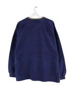 Vintage 90s USA Sportswear V-Neck Sweater Blau L (back image)