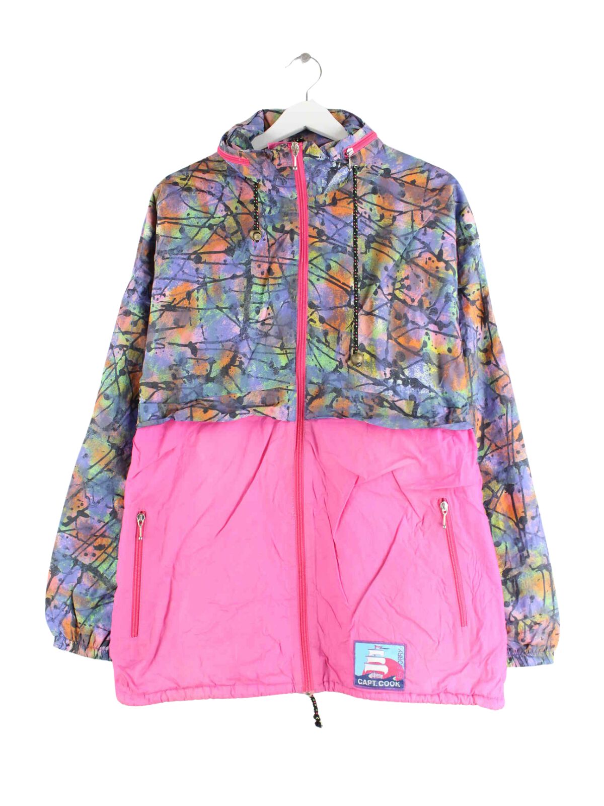 Vintage 90s Crazy Pattern Jacke Mehrfarbig XL (front image)