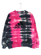 Adidas 90s Vintage Logo Embroidered Tie Dye Sweater Pink XS (front image)