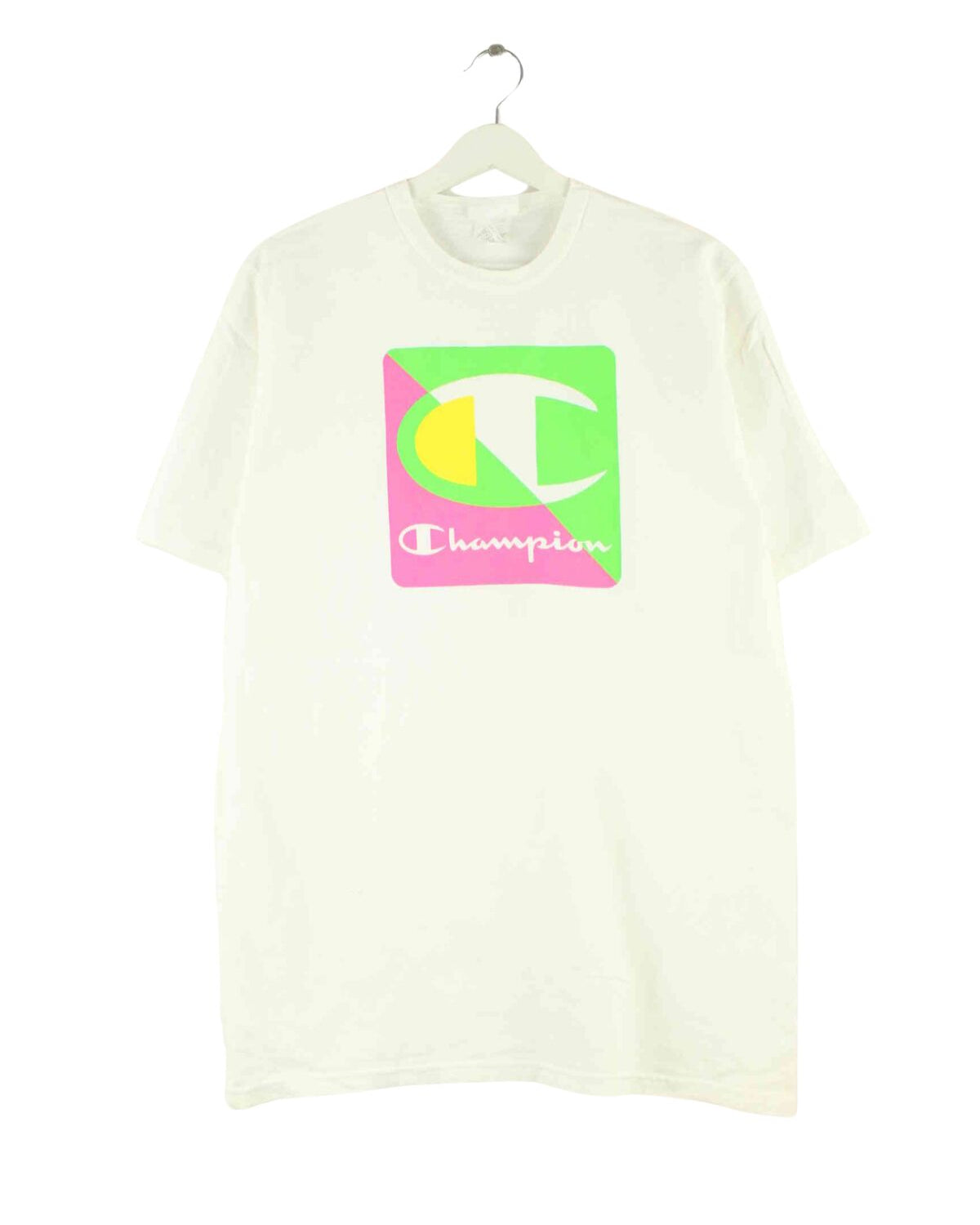 Champion Reverse Weave Print T-Shirt Weiß L (front image)