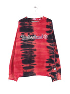 Timberland 90s Vintage Embroidered Tie Dye Sweater Rot XL (front image)