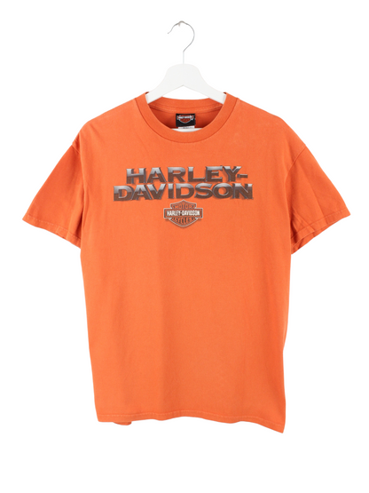 Harley Davidson Florida Print T-Shirt Orange L
